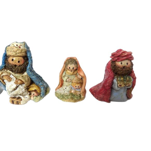 5 LaBerge Nativity Creche Manger SIGNED Vintage 91 92 93 Colorful Bible Rare - Picture 3 of 12